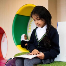 Girl reading a book